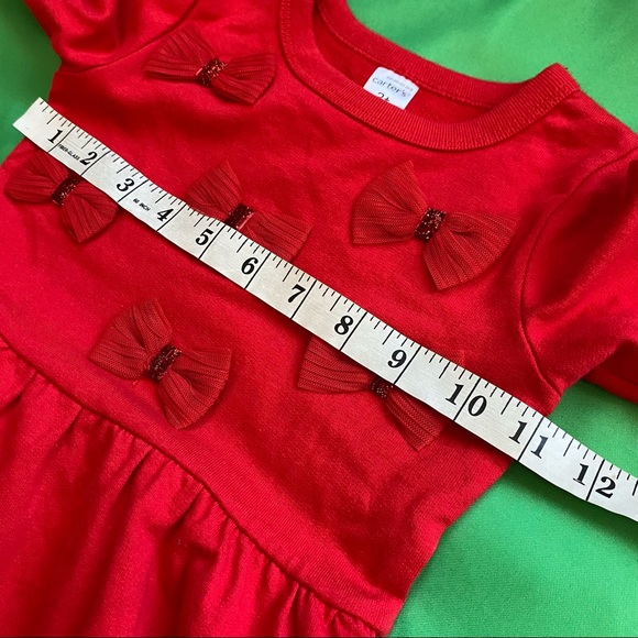 CARTER’S Girls Red Bow Dress - Picture 4 of 6